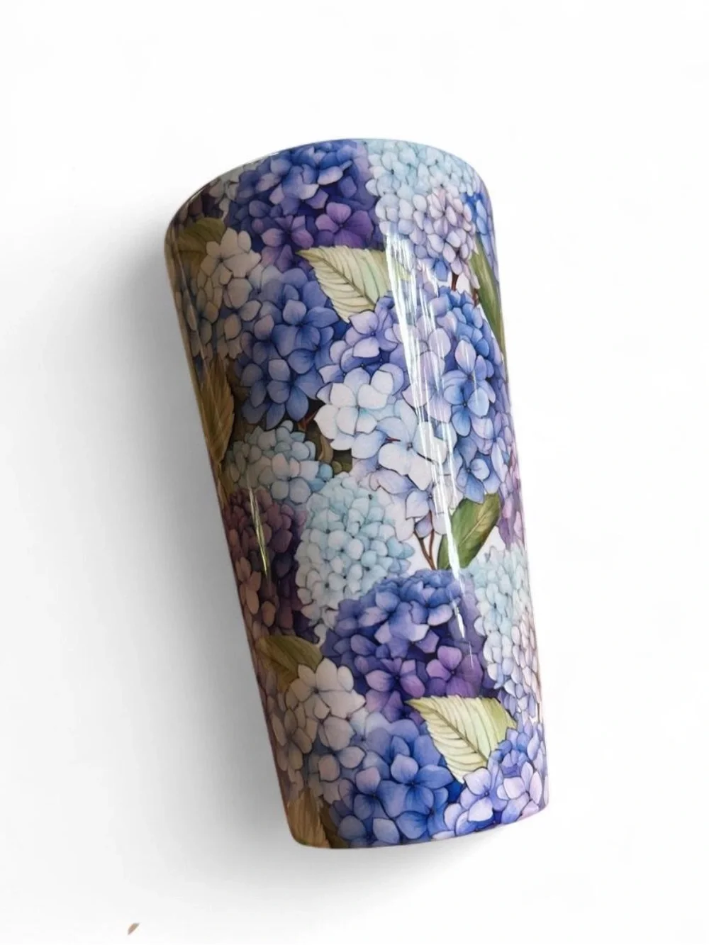 Blue Hydrangea Ceramic Travel Mug by